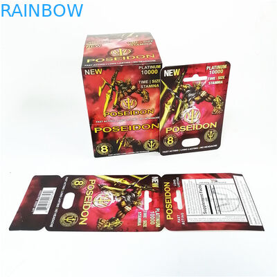 Pussycat Package Rhino Capsule Pills Blister Card UV printing