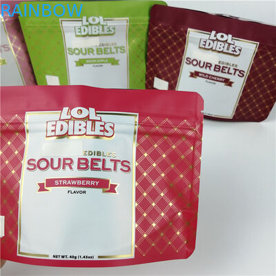 Gummy Bear Herbs Zipper custom resealable pouches Printed Recyclable Edible