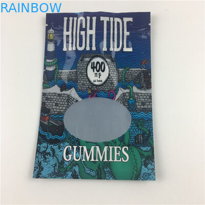 Three Side Seal  Weed Mylar Custom Printed Pouch Smell Proof Edible