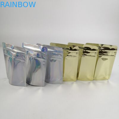 3.5 Gram Holographic Digital Printed Stand Up Pouches Childproof For Cookies