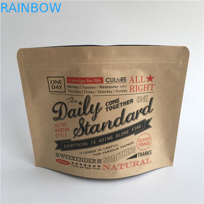 Heat Seal Kraft Paper Tea Coffee Snack Bag Packaging Printed Moisture Proof