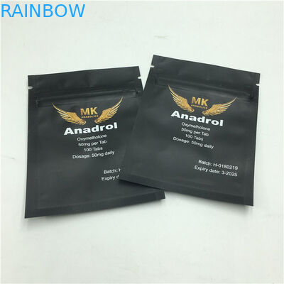 Zipper Matte Snack Plastic Pouches Packaging Printed Three Side Sealed