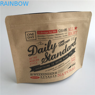 Aluminum Foil Tea kraft paper  bags Stand Up Heat Seal Printed