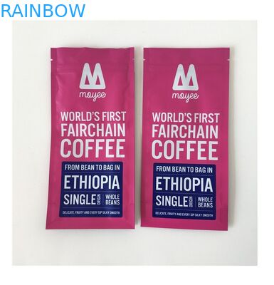 Zipper Coffee Bean Packaging Smell Proof With Heat Seal Side Gusset