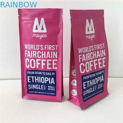 Zipper Coffee Bean Packaging Smell Proof With Heat Seal Side Gusset