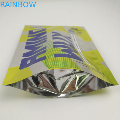 Snack Glossy Colored Zip Lock Plastic Pouches Packaging Smell Proof