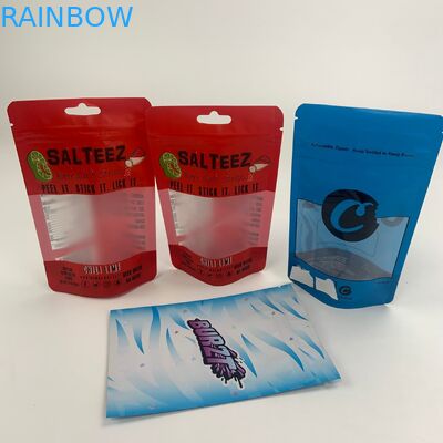 Small Cookie Edible Gummy Zipper stand up Pouches With Window