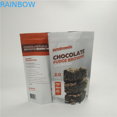 Resealable Custom Chocolate Bar Packaging Mylar Stand Up Bag With Zipper Snack Cookie packing Bags