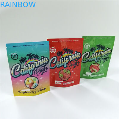 CBD Flower Herbs  Three Side Seal Pouch Customized Printed Laminated