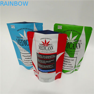 CBD Flower Herbs  Three Side Seal Pouch Customized Printed Laminated