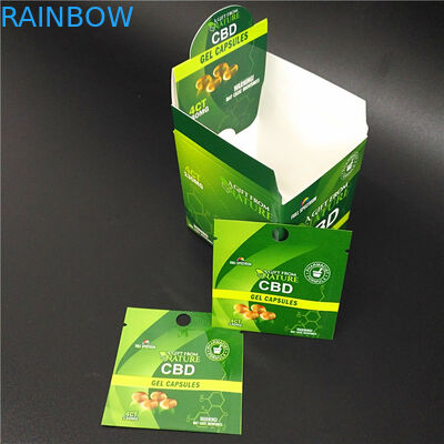 CBD Flower Herbs  Three Side Seal Pouch Customized Printed Laminated