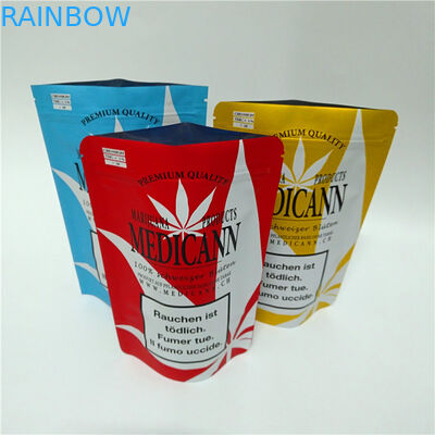 Custom CBD Weed Mylar Herbal Incense Packaging Smell Proof Childproof