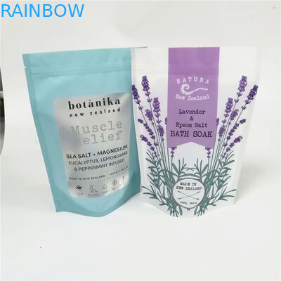 Ocean Sea salt Plastic Pouches Packaging Self Standing Resealable Custom Logo