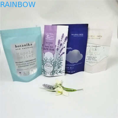 Ocean Sea salt Plastic Pouches Packaging Self Standing Resealable Custom Logo