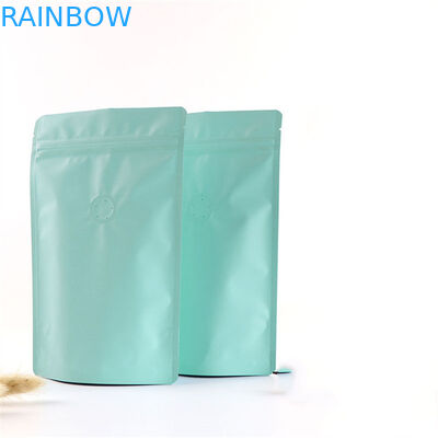 Gravure Printing Matte Finish Aluminum Foil Zipper Coffee Bags With Valve