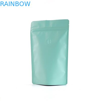 Gravure Printing Matte Finish Aluminum Foil Zipper Coffee Bags With Valve