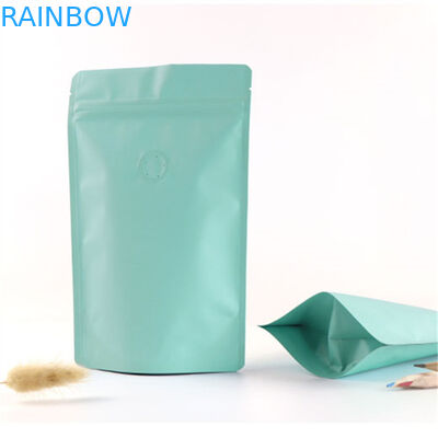 Gravure Printing Matte Finish Aluminum Foil Zipper Coffee Bags With Valve