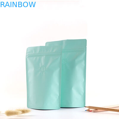 Gravure Printing Matte Finish Aluminum Foil Zipper Coffee Bags With Valve