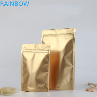 Tea Coffee Zipper Tin Foil Bag Aluminized Frosted Self Supporting