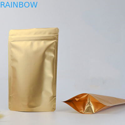 Tea Coffee Zipper Tin Foil Bag Aluminized Frosted Self Supporting