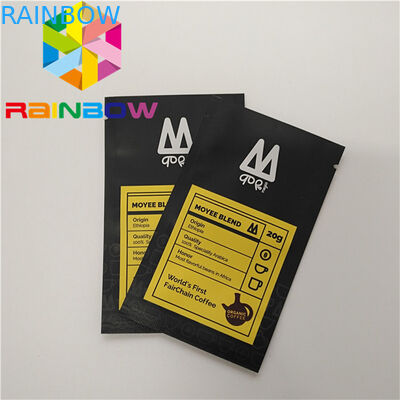Printed Plastic Three Sides Heat Seal Aluminum Foil Bag For Food Packaging