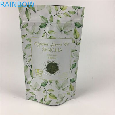 Self Adhesive Seal Custom Loose Tea Packaging Pouch UV Coated