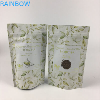 Self Adhesive Seal Custom Loose Tea Packaging Pouch UV Coated