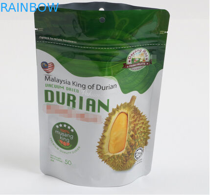 Resealable 120 Mic Stand Up Food Packaging Pouch With Zipper