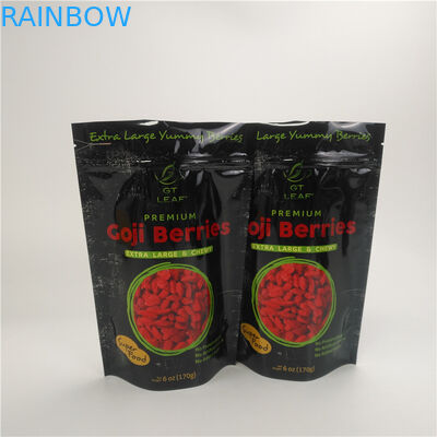 Dried Fruit Glossy Aluminum Foil Stand Up Plastic Pouch Packaging With Zipper