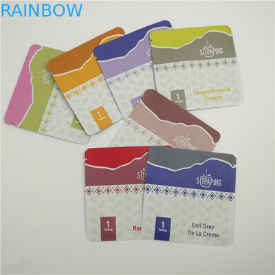 Foil Plastic Tea Recyclable Pouch Packaging Black Green Customized Logo