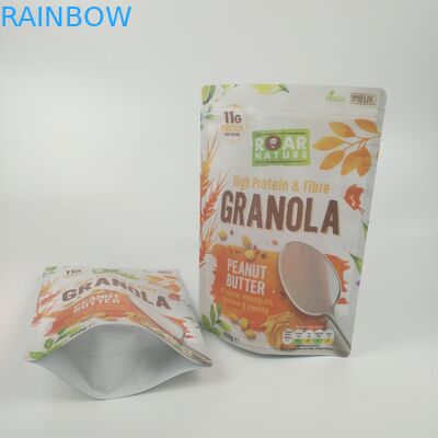  Stand Up Aluminum Foil Resealable Pouches Recyclable Food Packaging