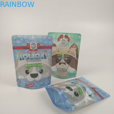 Dog Chicken Biscuit Mylar Stand Up Pet Food Packaging Customized Logo