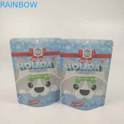 Dog Chicken Biscuit Mylar Stand Up Pet Food Packaging Customized Logo