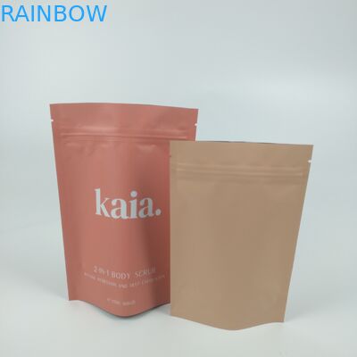 Cosmetic Plastic Stand Up Zipper Barrier Bag Matt Finished Resealable