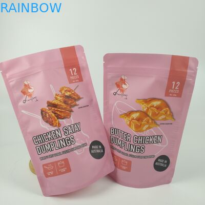 Coffee Matt Zipper Custom Printed Barrier Bags Self Standing Laminated