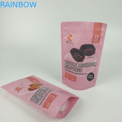 Coffee Matt Zipper Custom Printed Barrier Bags Self Standing Laminated