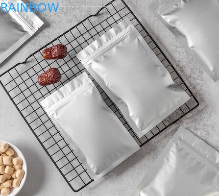 Small Tea Zipper Foil Mylar Three Side Seal Bags Smell Proof Custom Printed