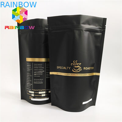 Frozen Food Zip Lock Aluminium Foil Stand Up Pouch Frosted Resealable