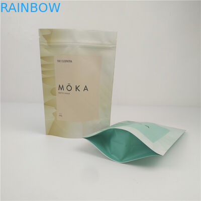 Custom Zipper Laminated Plastic Stand Up Pouches For Bath Salts