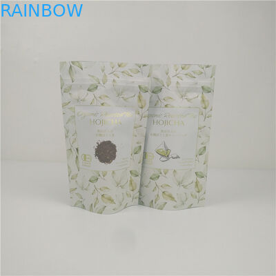 Tea Coffee Custom Plastic Mylar Foil Pouch Digital Printing Hot Stamping