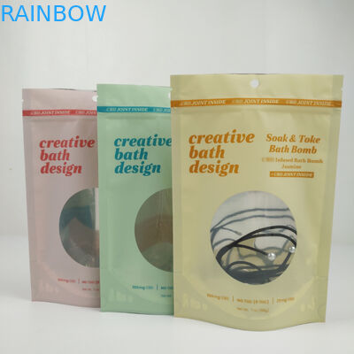 Clear Window Matte Mylar Aluminum Foil Zip Lock Pouches Standing