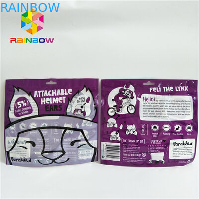 Three Side Sealed Small Custom Printing Packaging With Clear Front Window