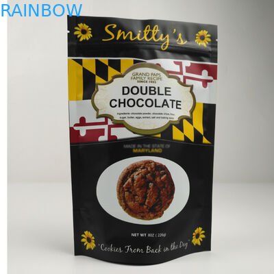 Eco Friendly Matt Aluminum Foil Stand Up  Bags For Nuts Food