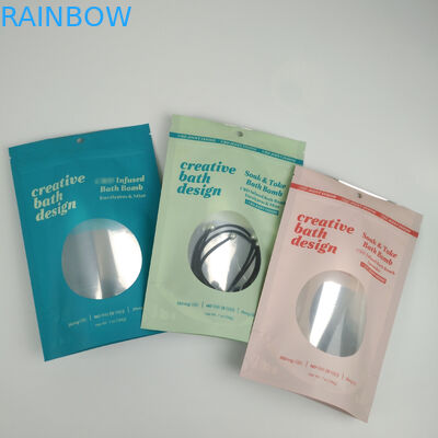 Smell Proof  Aluminum Foil Mylar Resealable Stand Up Pouches With Window