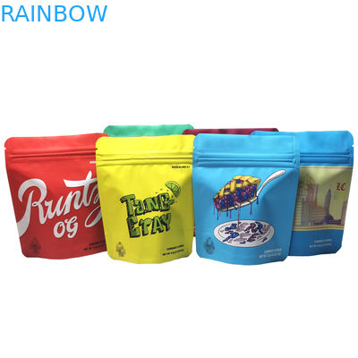 3.5g 7g 14g 1oz 1lb Premium Flower Pouch Custom Printed Foil Laminated Mylar Packaging Smell Proof  Bag