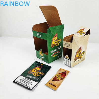 Custom Printed Logo Folding Cigar Wrap Kraft Paper Box for Leaf Packaging
