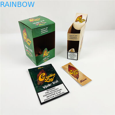 Custom Printed Logo Folding Cigar Wrap Kraft Paper Box for Leaf Packaging