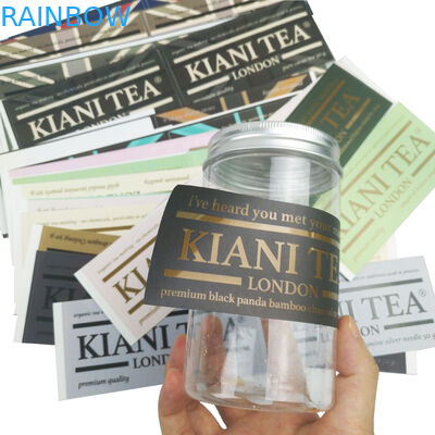 Unique Customized Adhesive Waterproof Sticker Food Product Water Bottle Custom Logo Printed Labels Sticker