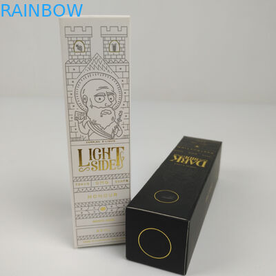 Custom Logo Printed Rectangular Glossy Foldable Cosmetic Paper Packaging Box For Perfume Essence Serum Skin Care Bottles