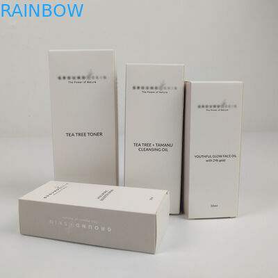 Cosmetic Packaging Box Custom Makeup Lipstic Skincare 30ml 50ml White Cardboard Paper Packing Box For Cosmetic